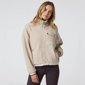 Vuori Sycamore Full zip Sherpa jacket, dune small